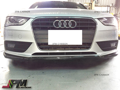 DP Style Carbon Fiber Front Lip Fits For 2009-2012 Audi A4 B8 Pre-facelift with Standard Package Only