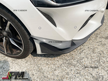 B Style Carbon Fiber Front Bumper Side Canards Fits For 2019-2024 Toyota GR Supra A90 A91 Only