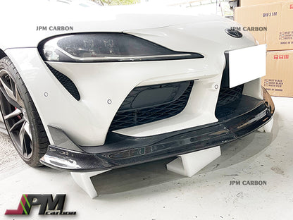 HR Style Carbon Fiber Front Lip Fits For 2019-2024 Toyota GR Supra A90 A91 Only