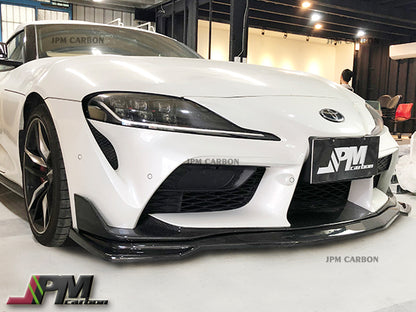 MX Style Carbon Fiber Front Lip Fits For 2019-2024 Toyota GR Supra A90 A91 Only