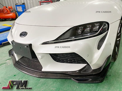 MX Style Carbon Fiber Front Lip Fits For 2019-2024 Toyota GR Supra A90 A91 Only