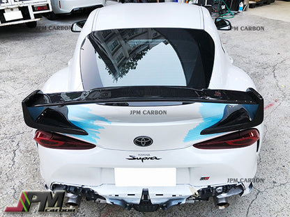 SH Style Carbon Fiber Trunk Spoiler Fits For 2019-2024 Toyota GR Supra A90 A91 Only