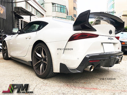 SH Style Carbon Fiber Trunk Spoiler Fits For 2019-2024 Toyota GR Supra A90 A91 Only