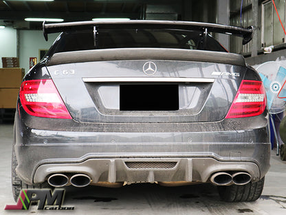 BS Style Carbon Fiber Trunk Spoiler For 2012-2014 Mercedes-Benz C204 C-Class Coupe