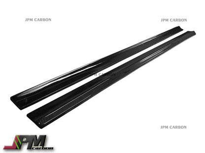 DP2 Style Carbon Fiber Side Skirt Expansion Lips Fits For 2008-2014 Mercedes-Benz W204 C204 C63 AMG Only