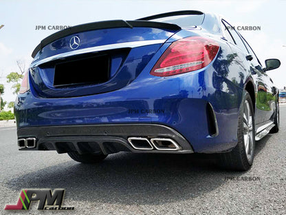 GT Style Carbon Fiber Rear Diffuser Fits For 2015-2020 Mercedes-Benz W205 C63 C63S Sedan