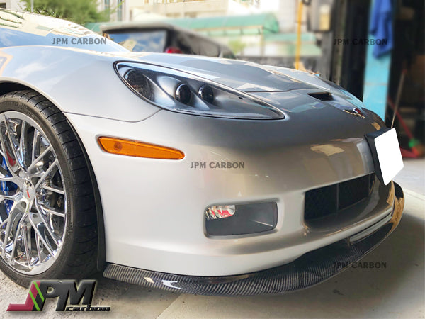 Original ZR1 Style Carbon Fiber Front Bumper Add-on Lip Fits For 2005-2013  Chevrolet Corvette C6 Z06 ZR1 Only