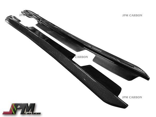 JPM Carbon Fiber Side Skirt Add-on Lip Fits For 2005-2013 Chevrolet Corvette C6 Z06 ZR1 Only