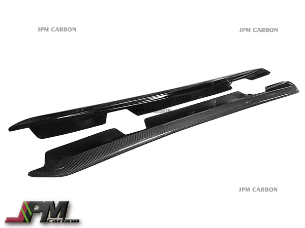 JPM Carbon Fiber Side Skirt Add-on Lip Fits For 2005-2013 Chevrolet Corvette C6 Z06 ZR1 Only