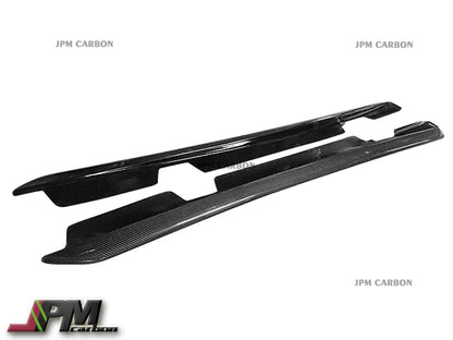 JPM Carbon Fiber Side Skirt Add-on Lip Fits For 2005-2013 Chevrolet Corvette C6 Z06 ZR1 Only