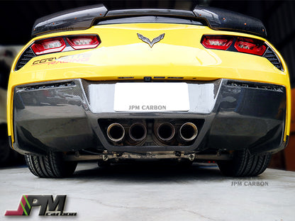 OEM Style Carbon Fiber Rear Diffuser Fits For 2014-2019 Corvette C7