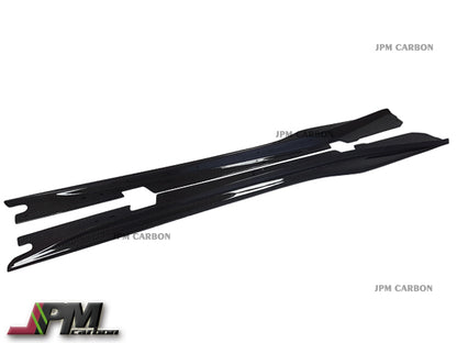 JPM Carbon Fiber Side Skirt Add-on Lips Fits For 2014-2019 Chevrolet Corvette C7 All Models Only