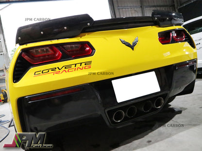 Stage 2 Style Carbon Fiber Trunk Spoiler Fits For 2014-2019 Chevrolet Corvette C7