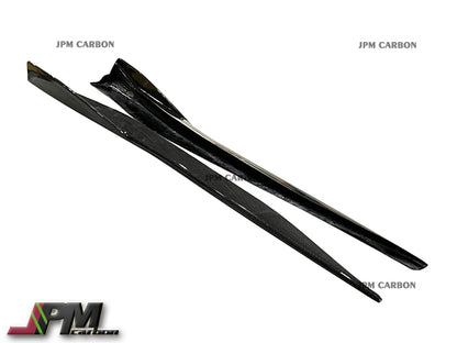 5VM Style Carbon Fiber Side Skirt Add-on Lips Fits For 2020-2023 Chevrolet Corvette C8 Stingray Only