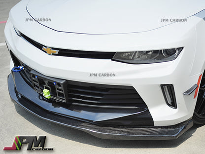 JPM R1  Carbon Fiber Front Bumper Add-on Lip Fits For 2016-2018 Chevy Camaro LS LT RS