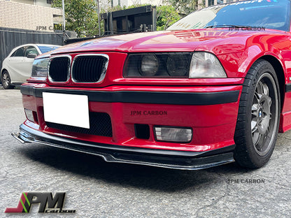 V Style Carbon Fiber Front Bumper Add-on Lip Fits For 1992-1998 BMW E36 M3 Only