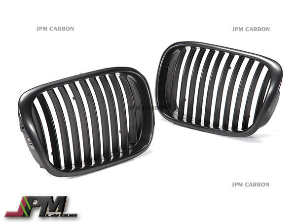 Matte Black Front Grille Fits For 1996-2003 BMW E39 5-Series & M5 Only.