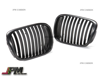 Matte Black Front Grille Fits For 1996-2003 BMW E39 5-Series & M5 Only.