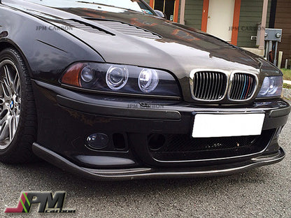 HM Style Carbon Fiber Front Bumper Add-on Lip Fits For 1996-2003 BMW E39 M5 Only