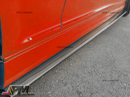 DP Style Carbon Fiber Side Skirt Add-on Lip Fits For 2001-2006 BMW E46 M3 Only