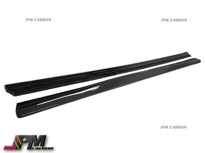 DP Style Carbon Fiber Side Skirt Add-on Lips Fits For 2003-2009 Mercedes-Benz W211 E55 E63 AMG Only