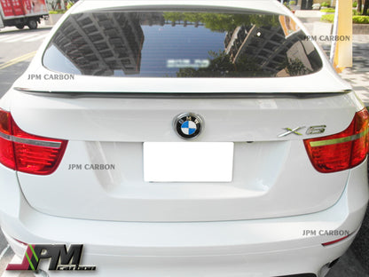 P Style Carbon Fiber Trunk Spoiler Fits For 2008-2013 BMW E71 X6 Only