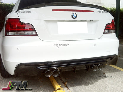 HG Style Carbon Fiber Rear Diffuser (For Quad Tips) Fits For 2008-2013 BMW E82 E88 M-Sport Only