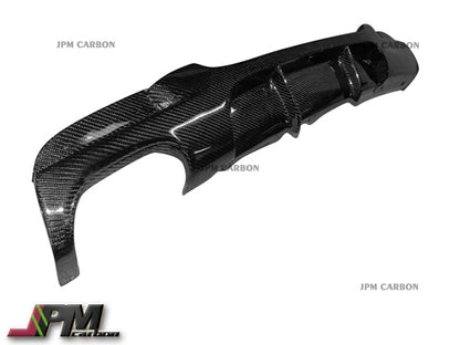 P Style Carbon Fiber Rear Diffuser (For Left Dual Tips) Fits For 2006-2011 BMW E90 M-Sport Only