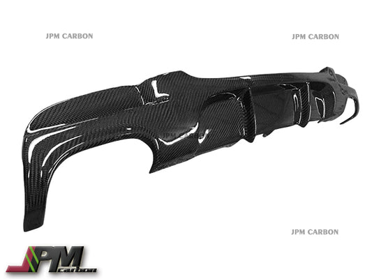 P Style Carbon Fiber Rear Diffuser (For Quad Tips) Fits For 2006-2011 BMW E90 M-Sport Only