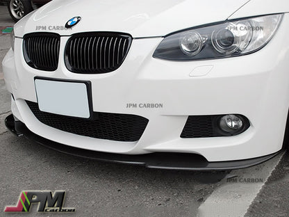 Universal Ver. 2 Style Carbon Fiber Front Bumper Flat Lip Fits For 2005-2013 BMW E90 E92 E93 Only