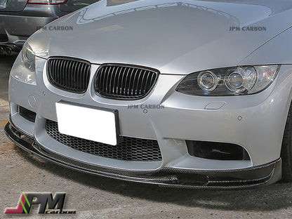 3D Style Carbon Fiber Front Bumper Add-on Lip Fits For 2008-2013 BMW E90 E92 E93 M3 Only