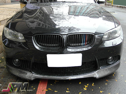 V Style Carbon Fiber Front Bumper Add-on Lip Fits For 2008-2013 BMW E90 E92 E93 M3 Only