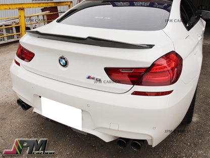 PSM Style Carbon Fiber Trunk Spoiler Fits For 2012-2018 BMW F06 6-Series Gran Coupe Only