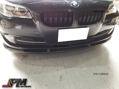 HM Style Carbon Fiber Front Bumper Add-on Lip Fits For 2011-2015 BMW F10 5-Series Standard Package Only