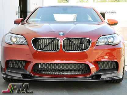 3D Style Carbon Fiber Front Bumper Add-on Lip Fits For 2011-2016 BMW F10 M5 Only