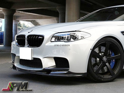 3D Style Carbon Fiber Front Bumper Add-on Lip Fits For 2011-2016 BMW F10 M5 Only