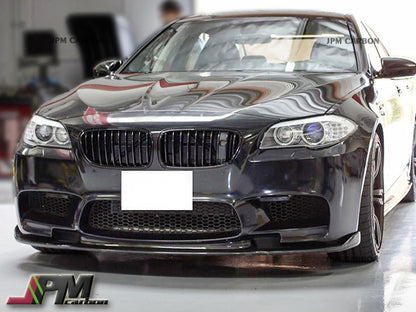 HM Style Carbon Fiber Front Bumper Add-on Lip Fits For 2011-2016 BMW F10 M5 Only