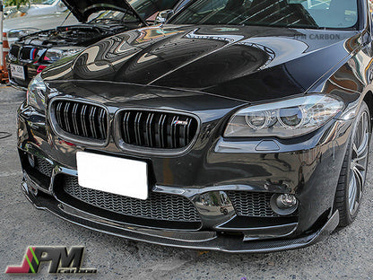 HM Style Carbon Fiber Front Bumper Add-on Lip Fits For 2011-2016 BMW F10 M5 Only