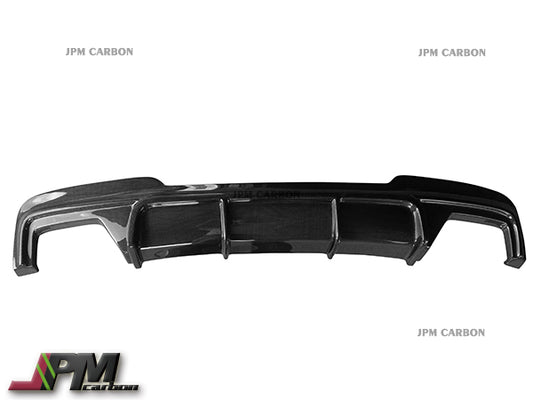 V Style Carbon Fiber Rear Diffuser (For Quad Exhaust Tips) Fits For 2011-2015 BMW F10 5-Series M-Sport Only