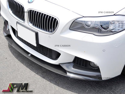 Performance Style Carbon Fiber Front Bumper Add-on Lip Fits For 2011-2016 BMW F10 5-Series M-Sport Package Only