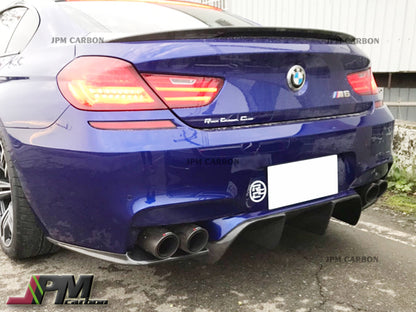 V Style Carbon Fiber Rear Diffuser For 2012-2018 BMW F06 F12 F13 M6 Only