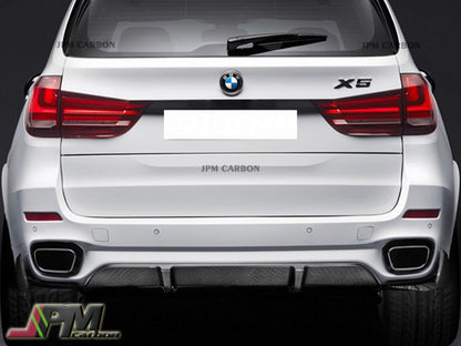 P Style Carbon Fiber Rear Diffuser Fits For 2014-2018 BMW F15 X5 M-Sport Only