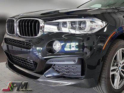 Performance Style Carbon Fiber Front Bumper Add-on Lip Fits For 2014-2018 BMW F16 X6 M-Sport Only