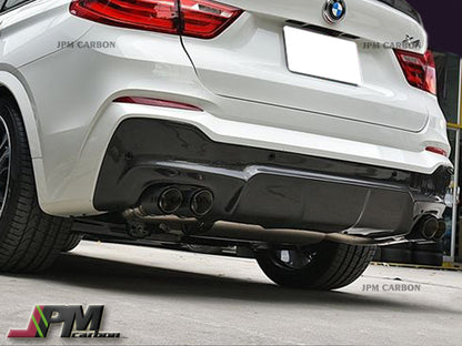 3D Style Carbon Fiber Rear Diffuser Fits For 2014-2017 BMW F26 X4 M-Sport Only