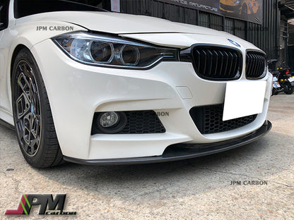 AP Style Carbon Fiber Front Bumper Add-on Lip Fits For 2012-2018 BMW F30 F31 with M-Sport Package Only