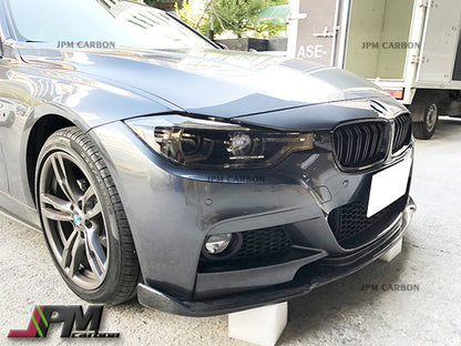 HM Style Carbon Fiber Front Bumper Add-on Lip Fits For 2012-2018 BMW F30 F31 with M-Sport Package Only