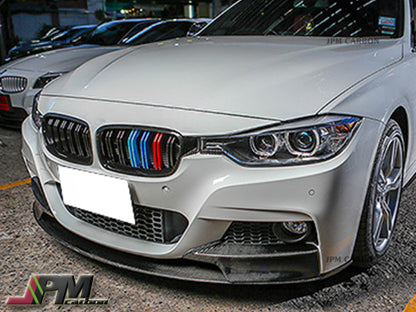 Performance Style Carbon Fiber Front Bumper Add-on Lip Fits For 2012-2018 BMW F30 F31 with M-Sport Package Only