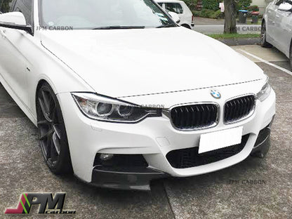 DP Style Carbon Fiber Front Bumper Add-on Splitter Lips Fits For 2012-2018 BMW F30 F31 with M-Sport Package Only