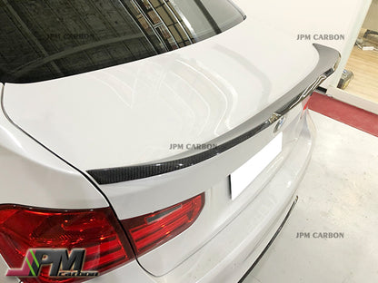 PR Style Carbon Fiber Trunk Spoiler Fits For 2012-2018 BMW F30 3-Series Sedan Only