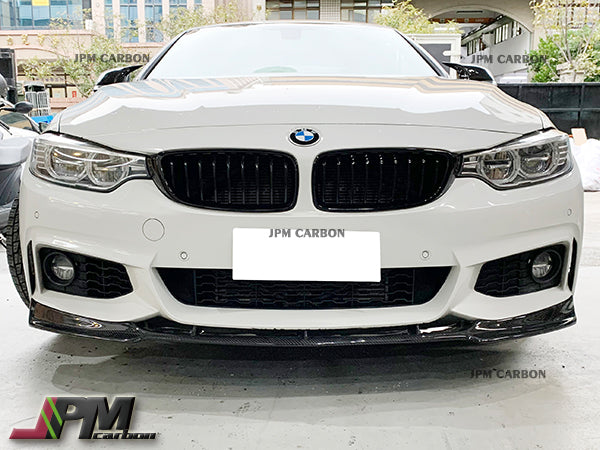 V Style Carbon Fiber Front Bumper Add-on Lip Fits For 2014-2019 BMW F32 F33 F36 with M-Sport Package Only